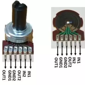 Rotary Dual Potentiometer 50K 6Pin with Plastic Shaft - Image 5