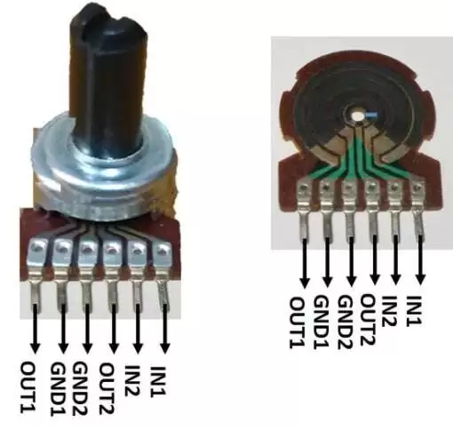 Rotary Dual Potentiometer 50K 6Pin with Plastic Shaft - Image 5