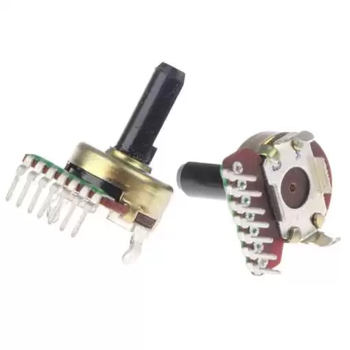 Rotary Dual Potentiometer 50K 6Pin with Plastic Shaft - Image 3