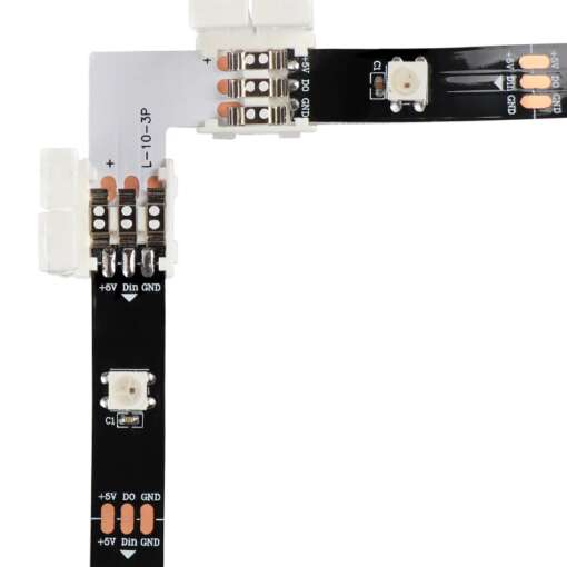 L Shape Connector 3Pin for LED Strip No Soldering - Image 4