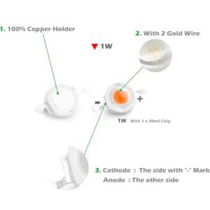 SMD LED 1W 2Pin - Image 3