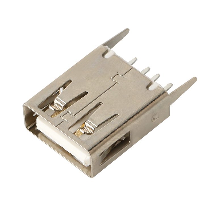 PCB Solder Female Type A USB Connector Vertical