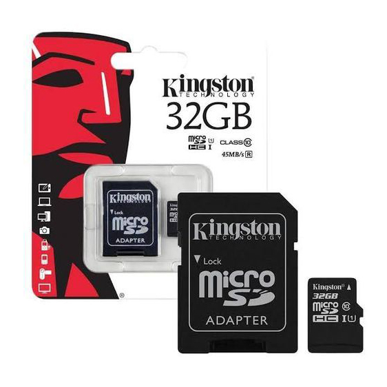 Kingston 32GB Micro SD Memory Card With SD Adapter