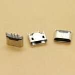 Micro USB Type-B Female 5 Pin Through Hole Connector (Pack of 5)