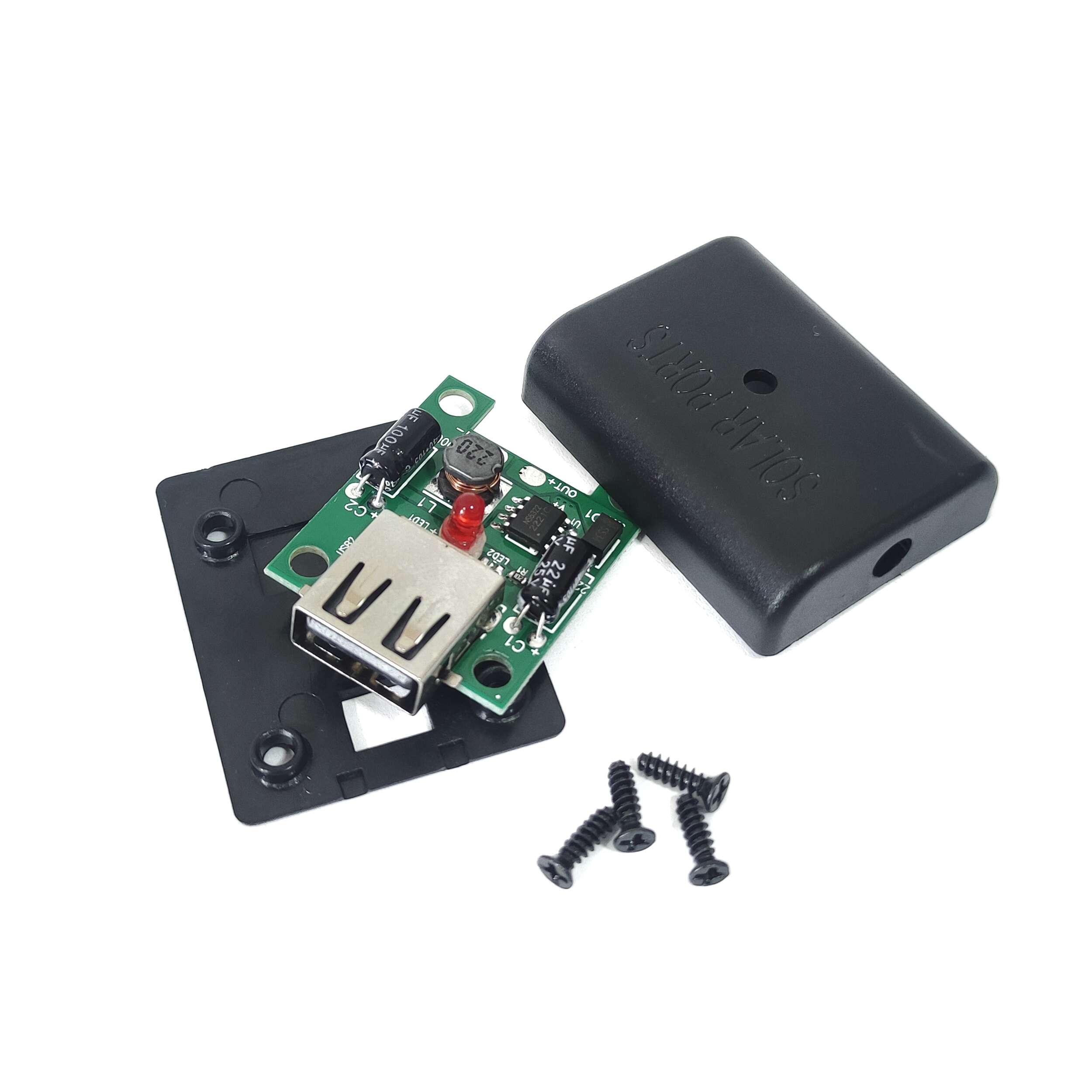 thumbnail image 2 of 5V 2A Solar Power Bank USB Charge Voltage Controller Regulator Module - Black Shell 2 of 6