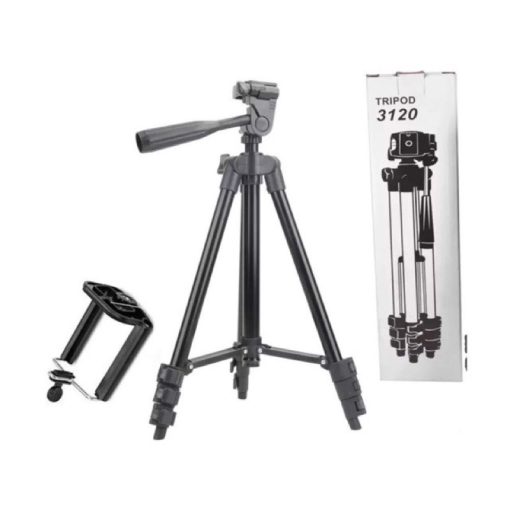 Lightweight Portable Aluminum Black Tripod Stand 3120A