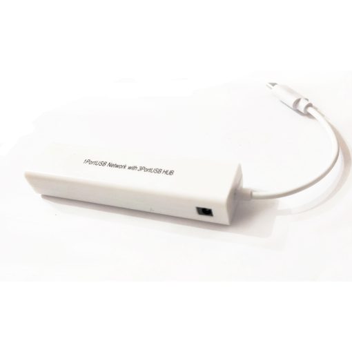 3-Port USB Hub + RJ45 Ethernet Adapter Type C