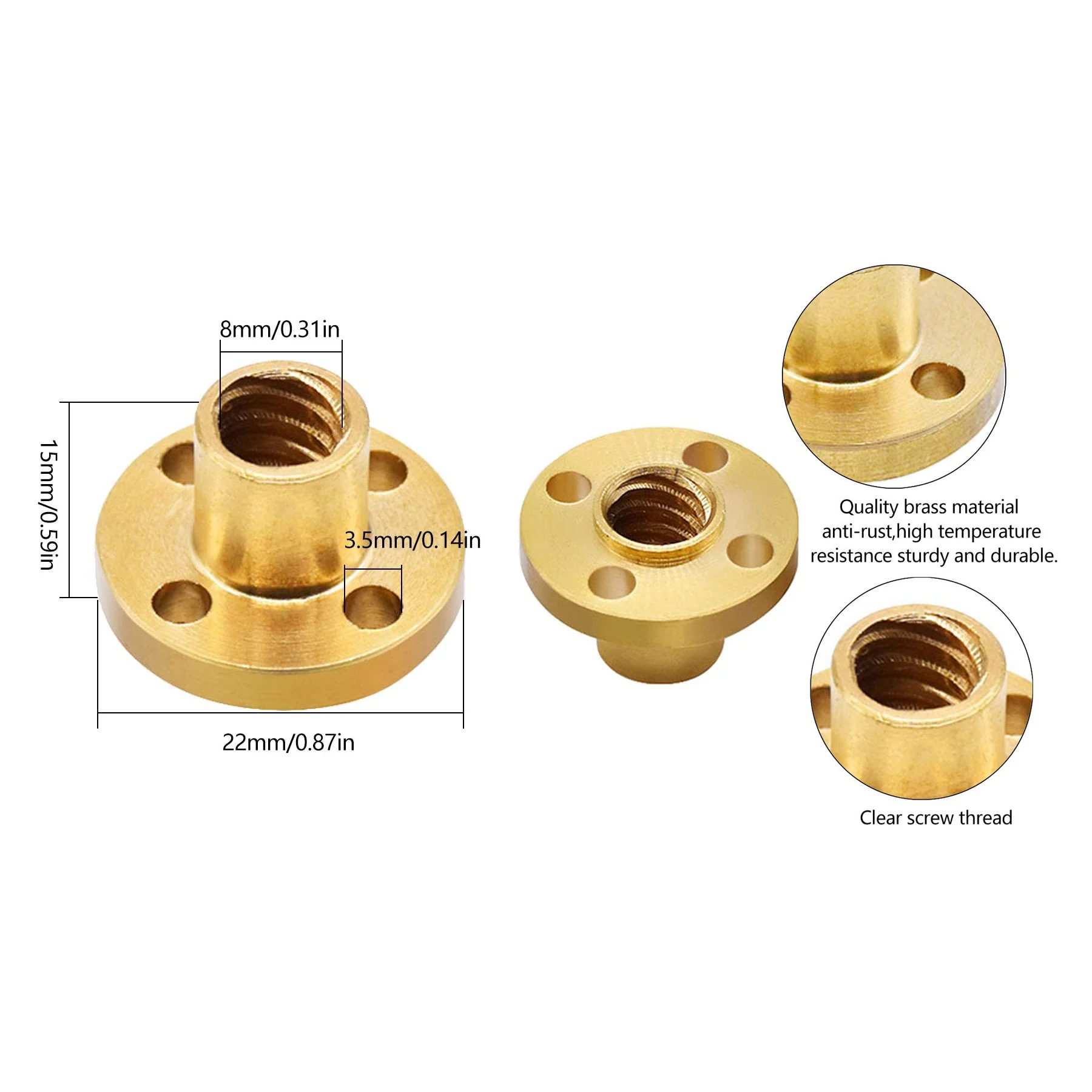 Lead Screw Nut 8mm - Image 5