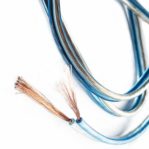 Transparent & Blue Audio Speaker Cable 2X0.5mm² 1meter