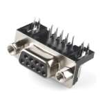 DE9 Right Angle PCB Solder Female D-type Connector 9 Hole 2 Row