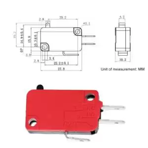 SPDT Micro Limit Switch Arm Lever 16A 3Pin - Image 4