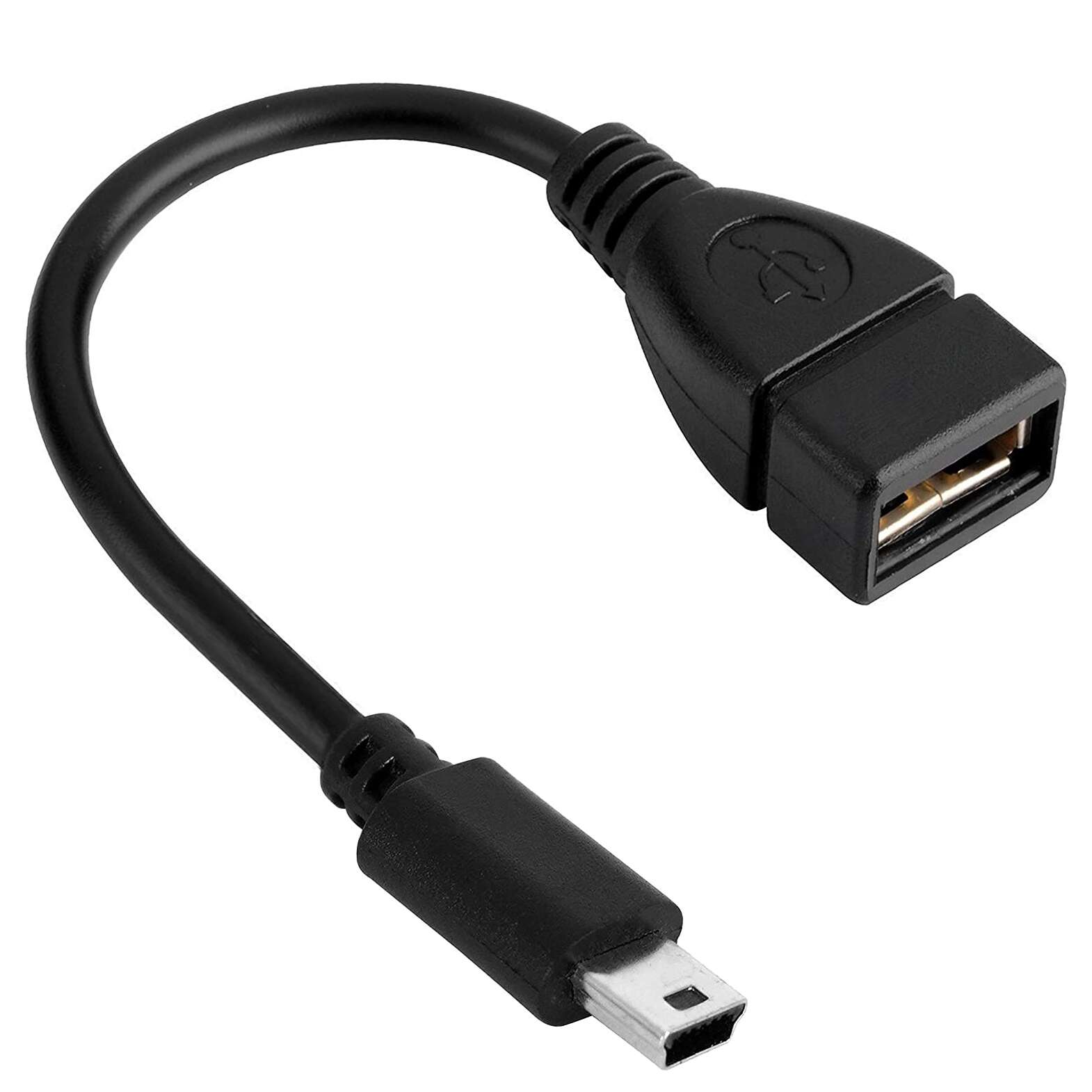 Micro USB Female to Mini USB Male Plug Adapter Connector Cable