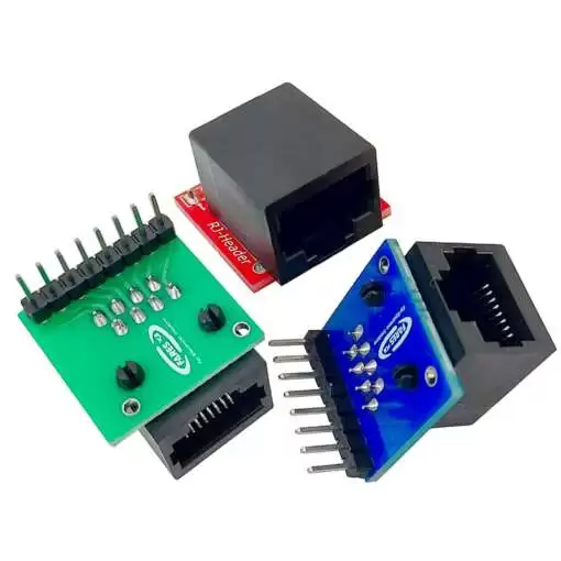 RJ45 to Pin Header (Horizontal Plugging) Breakout Board
