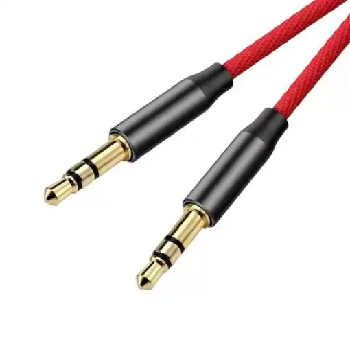 AUX Audio Cable 3.5mm (1M) Red