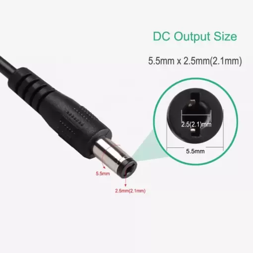 USB Power Cable to Male Adapter Jack 5.5x2.1mm 5V to 9V - Image 4