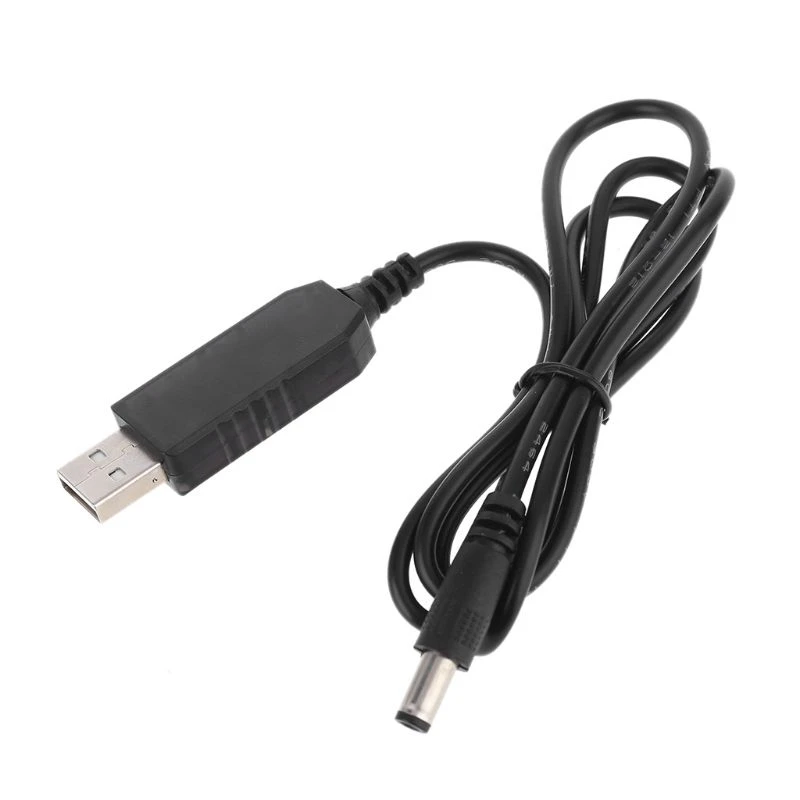 USB Power Cable to Male Adapter Jack 5.5×2.1mm 5V to 12V