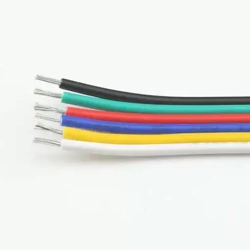 LED Strips Connecting Cable 6 Wire 28AWG 1 meter - Image 2