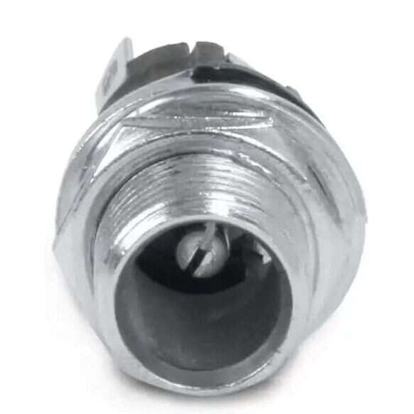Jack DC female inlet 5.5 / 2.1mm Long with 8mm Waterproof Gland - Image 3