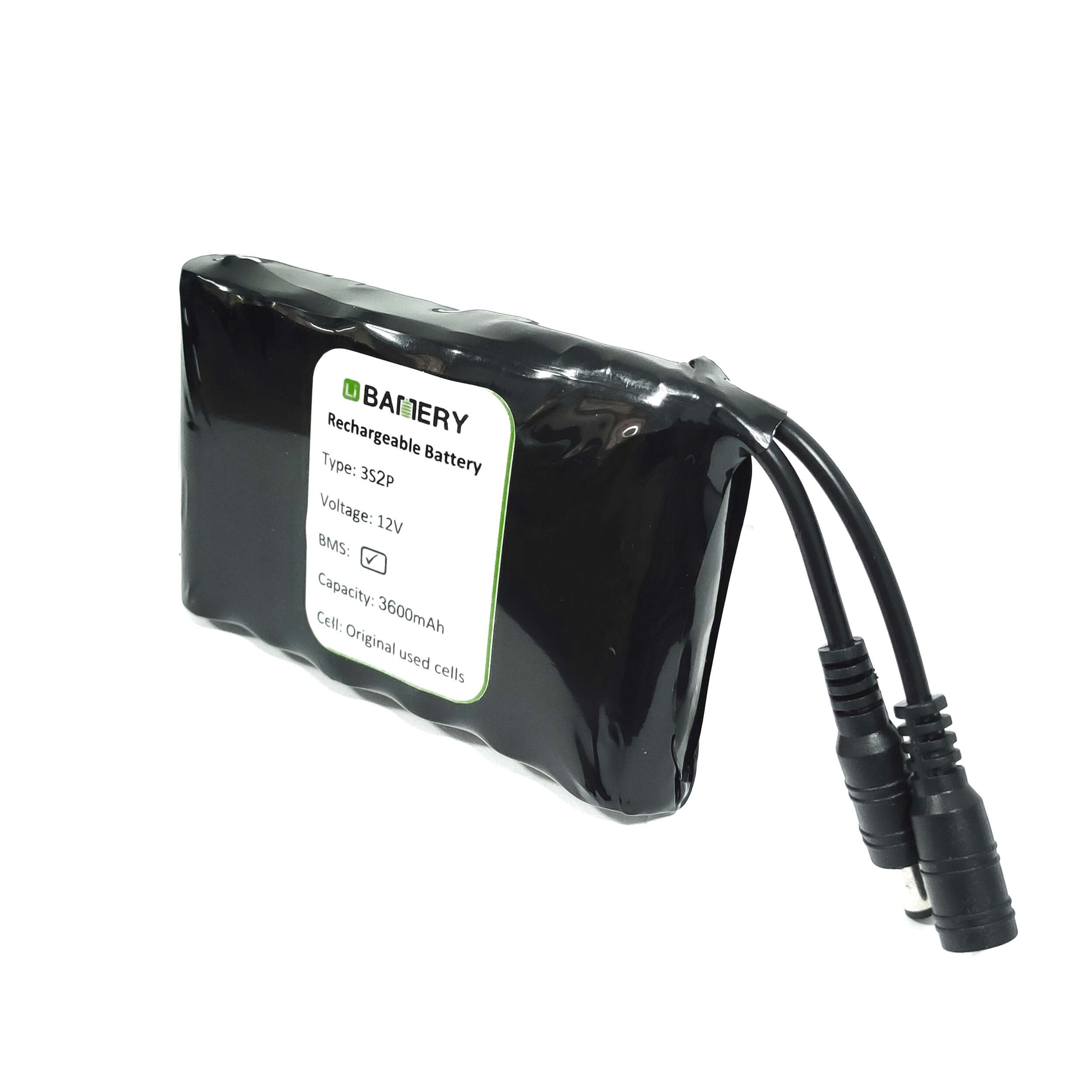 12V 3600mAh Battery Pack with 1 year warranty - BMS Included