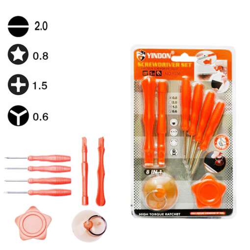 Multi-Purpose Screwdriver Set 8 in 1 NO:1036