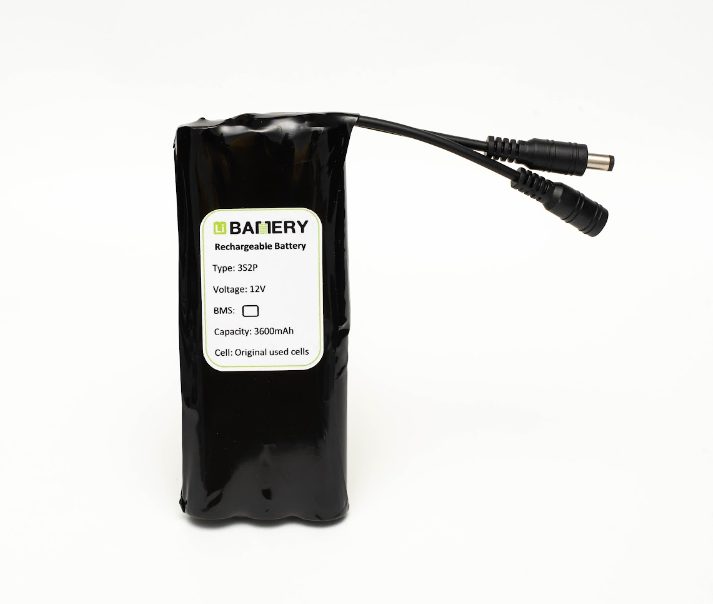 12V 3S-2P 3600mAh Rechargeable 18650 Li-ion Battery Pack
