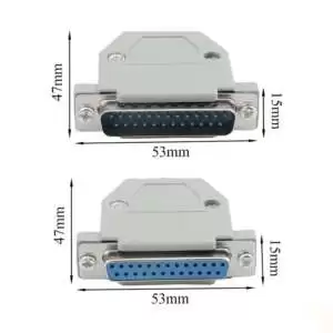 Parallel Port DB25 25 Pin Wire Solder Connector + Plastic Shell Cover - Image 2