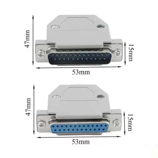 Parallel Port DB25 25 Pin Wire Solder Connector + Plastic Shell Cover - Image 2
