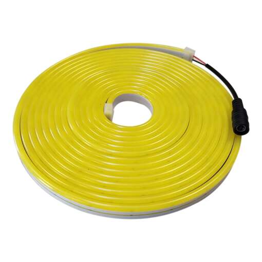 Neon Flexible LED Strip Light 5M (Yellow) 12VDC with DC Jack