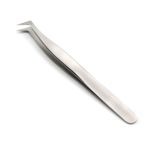 M&R ST-17 Stainless Steel 90º Angle Curved Tip Tweezer