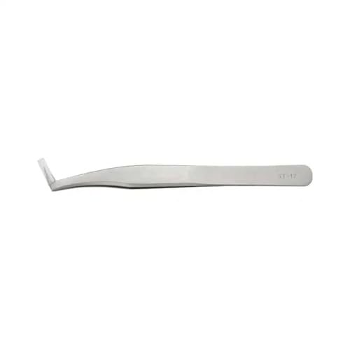 M&R ST-17 Stainless Steel 90º Angle Curved Tip Tweezer - Image 2