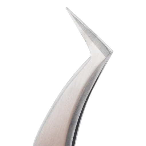 M&R ST-17 Stainless Steel 90º Angle Curved Tip Tweezer - Image 3