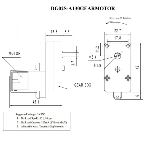 DC Geared Motor Angle - Image 2