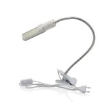 White Flexible Clamp Desk LED Light Lamp 220V 20W