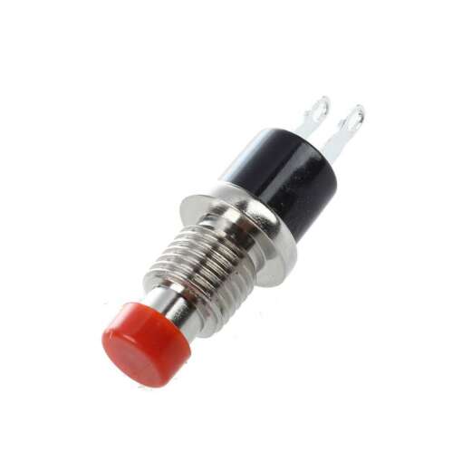 SPST Round Momentary Push Button Red Switch On/Off 2Pin AC 250V 1A Red 7mm