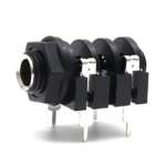 1/4 Mono Switched Enclosed Jack Female for PCB 4 Pins