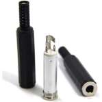 Female Stereo Audio Jack for Wire 6.35mm