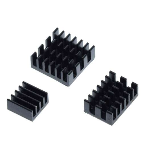 Raspberry Pi 4 Aluminum Heatsink Kit 3PCS Black - Image 2