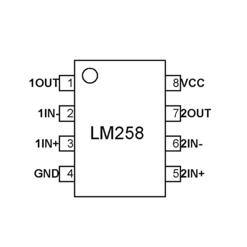 LM258P DIP-8 Operational Amplifier - Image 2