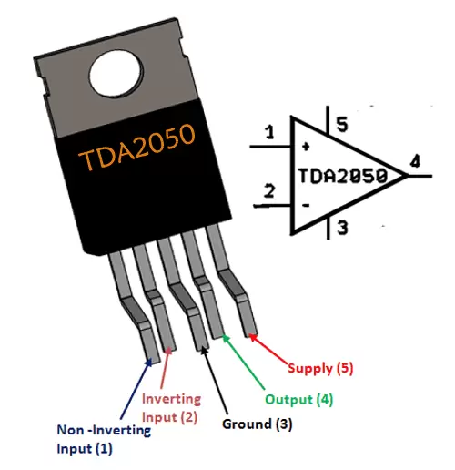 TDA2050 TO-220B-5 Audio Power OpAmp - Image 2