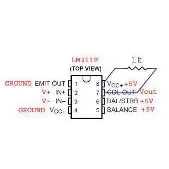 LM311P DIP-8 Comparators - Image 2