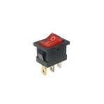 ON/OFF Red Switch 3 Pins 250VAC 6A 15x21mm