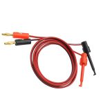 Banana Plug 4mm to Mini Grabber Test Hook Clips 1Meter (2 pcs)