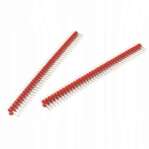 Pin Headers Male 2.54mm : 2x40-Pin, Straight, Red, 11mm