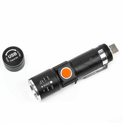 LED Rechargeable USB Multi-Functional Flashlight BL-616