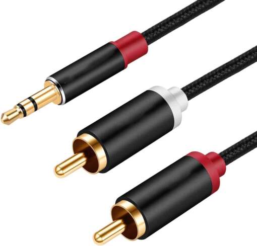 AUX Jack 3.5mm to 2RCA Audio Cable Speaker to Phone 1.2m - Image 2