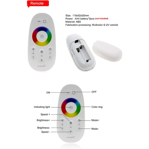 Touch Screen LED RGB Controller 12-24VDC 18A - Image 2