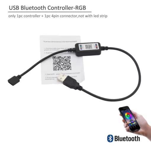 RGB LED Mobile Phone Bluetooth Controller 5-24V