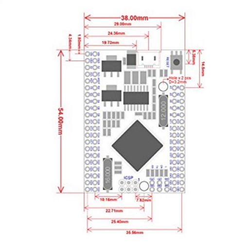 ATMEGA2560-16AU Arduino Mega 2560 Pro Embed CH340G Development Board