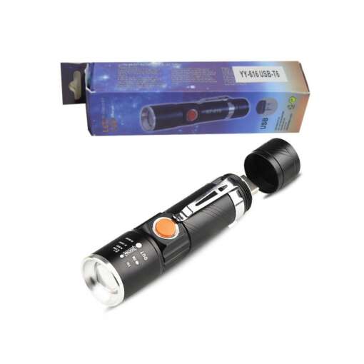 LED Rechargeable USB Multi-Functional Flashlight BL-616 - Image 7