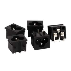 Panel Mount Plug Adapter AC 250V 2.5A IEC C6
